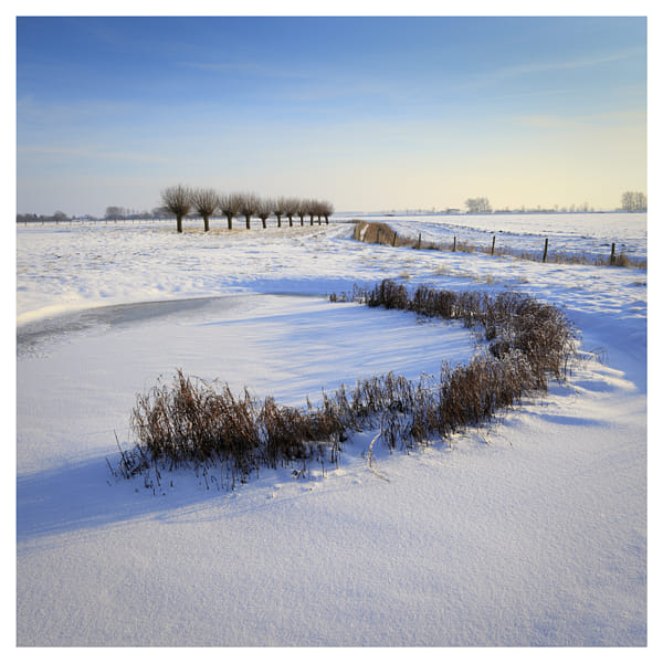 Snow-covered landscape in Heile